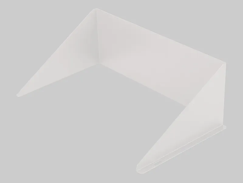 Reversible glare shield | White | Used on Series 2 area lights | Medium housing
