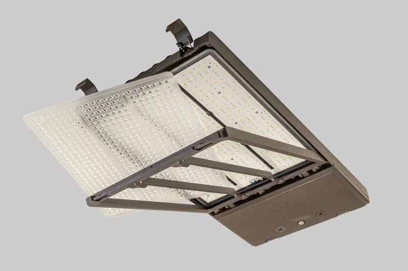 420W Power Select | Color Select | LED Area Light with NEMA Twist Lock Receptacle + Shorting Cap | Series 2 Very Large Housing | Optics Selectable A (Type III and V) | 120-277V Input | 0-10V Dimmable | Bronze Housing | Generation 2