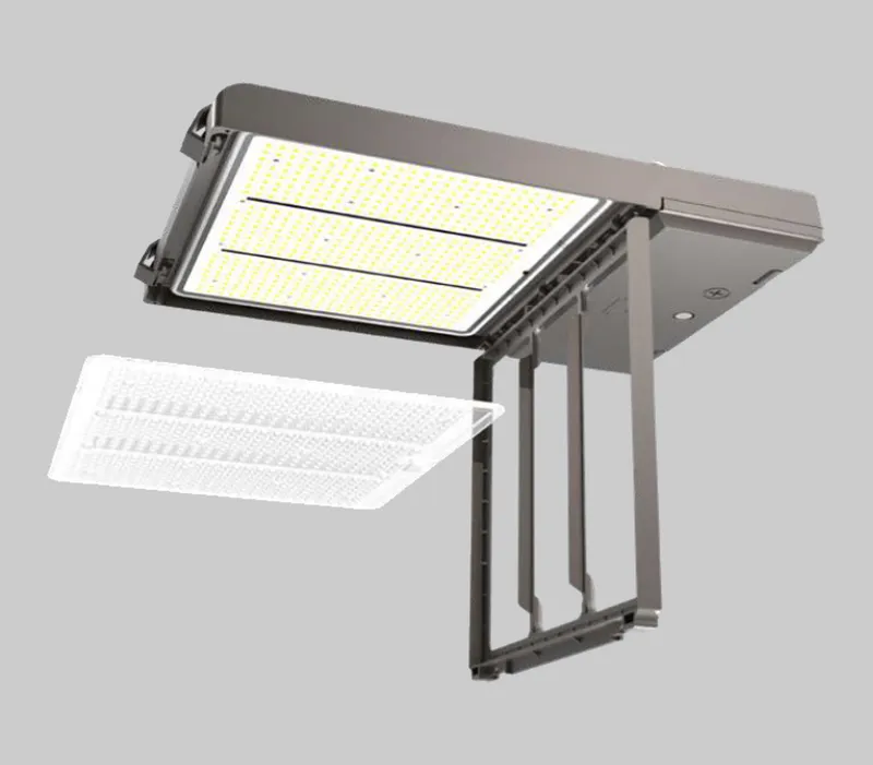 210W 4000K LED Area Light with NEMA Type 3-pin Twist Lock Receptacle + Shorting Cap. Series 2 Large Housing. Optics Selectable A (Type III and V). 120-277V Input. 0-10V Dimmable. Standard Bronze Housing.