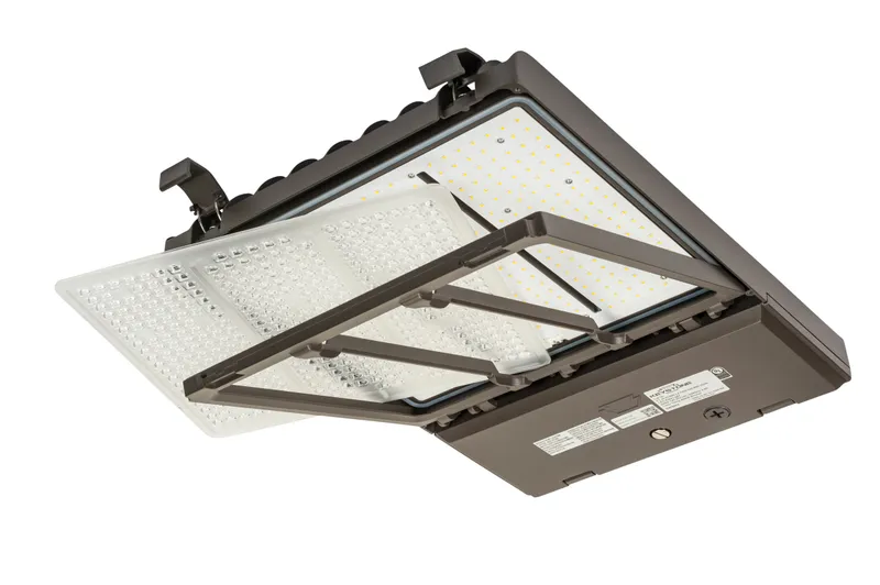 290W 4000K LED Area Light with NEMA Type 3-pin Twist Lock Receptacle + Shorting Cap. Series 2 Large Housing. Optics Selectable A (Type III and V). 120-277V Input. 0-10V Dimmable. Standard Bronze Housing.