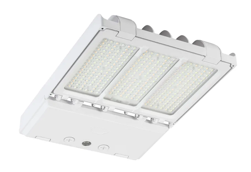 140W Power Select | Color Select | LED Area Light with NEMA Twist Lock Receptacle + Shorting Cap | Series 2 Medium Housing | Optics Selectable A (Type III and V) | 277-480V Input | 0-10V Dimmable | Standard White Housing | Generation 2