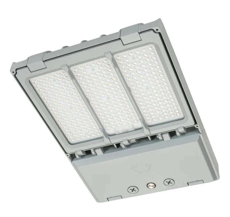 140W Power Select | Color Select | LED Area Light with NEMA Twist Lock Receptacle + Shorting Cap | Series 2 Medium Housing | Optics Selectable A (Type III and V) | 120-277V Input | 0-10V Dimmable | Silver Housing | Generation 2