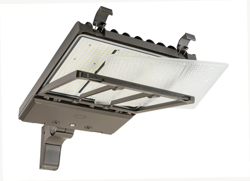 290W Power Select | Color Select | LED Area Light with NEMA Twist Lock Receptacle + Shorting Cap | Series 2 Large Housing | Optics Selectable A (Type III and V) | Adjust. Pole Mount | 120-277V Input | 0-10V Dimmable | Bronze Housing | Gen2