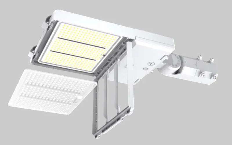 140W Power Select Color Select LED Area Light with NEMA Type 7-pin Twist Lock Receptacle + Shorting Cap. Series 2 Medium Housing. Optics Selectable B (Type III, IV, and V). Slip Fitter Mount. NEMA Type 3-pin Twist Lock Photocell. 120-277V Input. 0-10V Dim