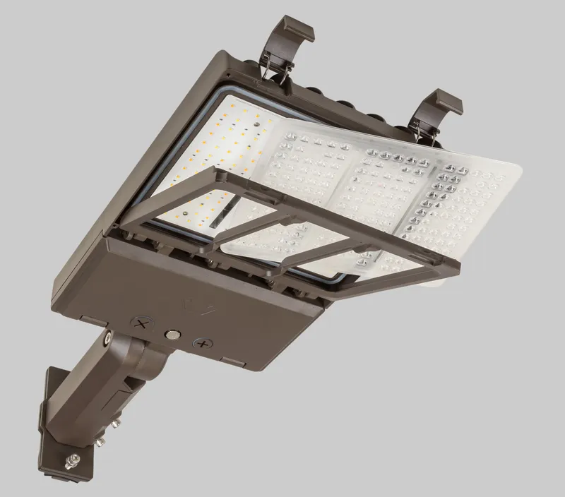 140W Power Select | Color Select | LED Area Light with NEMA Twist Lock Receptacle + Shorting Cap | Series 2 Medium Housing | Optics Selectable A (Type III and V) | Unv. Slipfitter Mount | 120-277V Input | 0-10V Dimmable | Bronze Housing | Gen2
