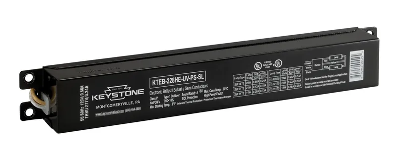 2xF28T5HE, 120-277V, HPF, 9" Case, Integral leads