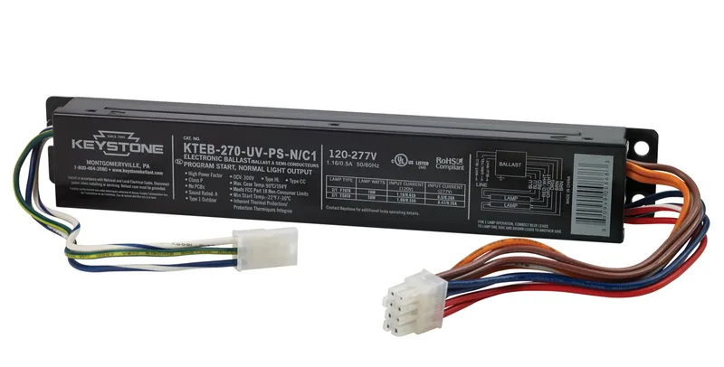 2xF70T8 / 2xF58T8, 120-277V Input, Program Start, with Molex Connectors on Input & Output Leads, 10 pcs/Carton