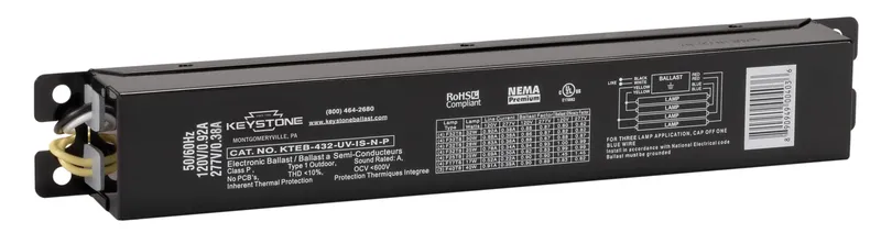 4 x F32T8, .88 BF, 120-277V, Instant Start, Electronic