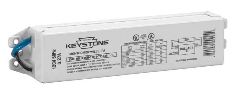 1x F20T12, 120V, 6" Case, NPF, ELECTRONIC