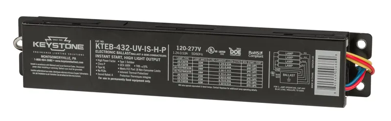 4xF32T8, 1.18 BF, 120-277V, Instant Start, Electronic