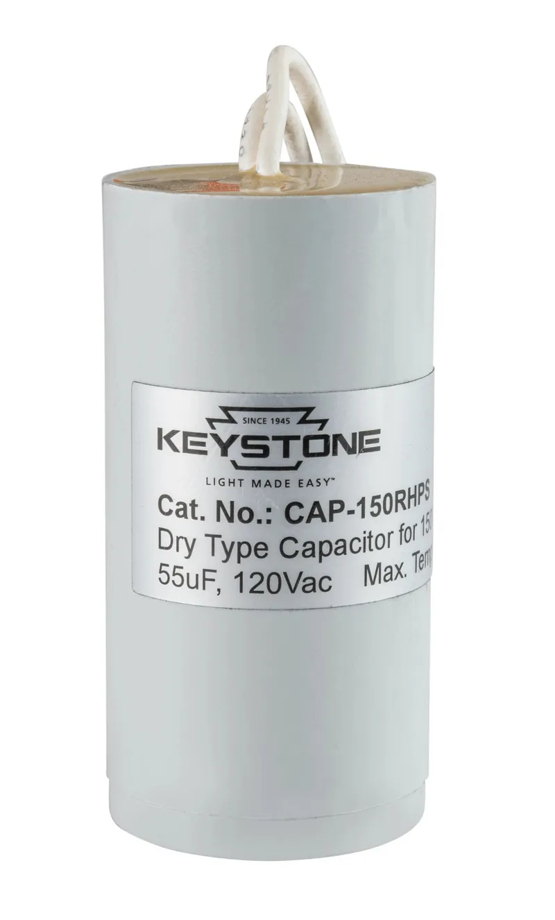 Capacitor for 150W 120V High Pressure Sodium Ballast. 55mf - 120V