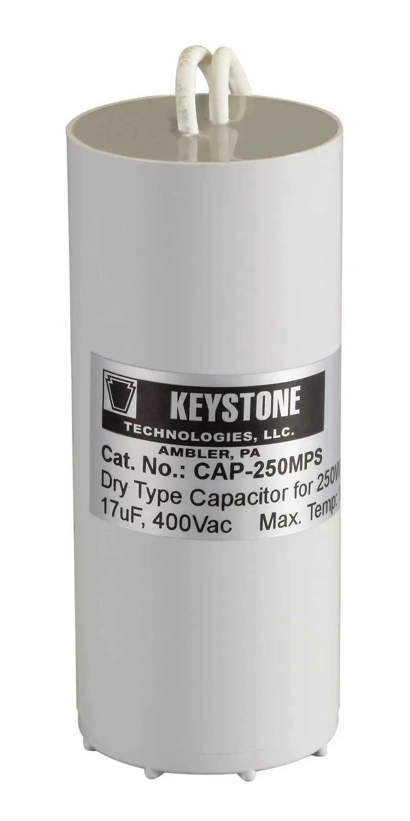 Capacitor for 250W Pulse Start MH, 17uF, 400V, Dry Film
