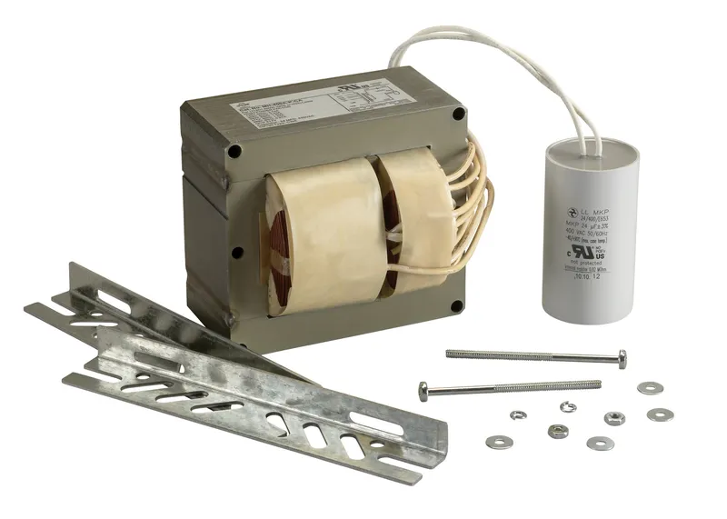 400W Metal Halide Ballast Replacement Kit, 5 Tap (120/208/240/277/480V), Includes capacitor, bracket, and mounting hardware. Included Ballast: MH-400A-P-CA