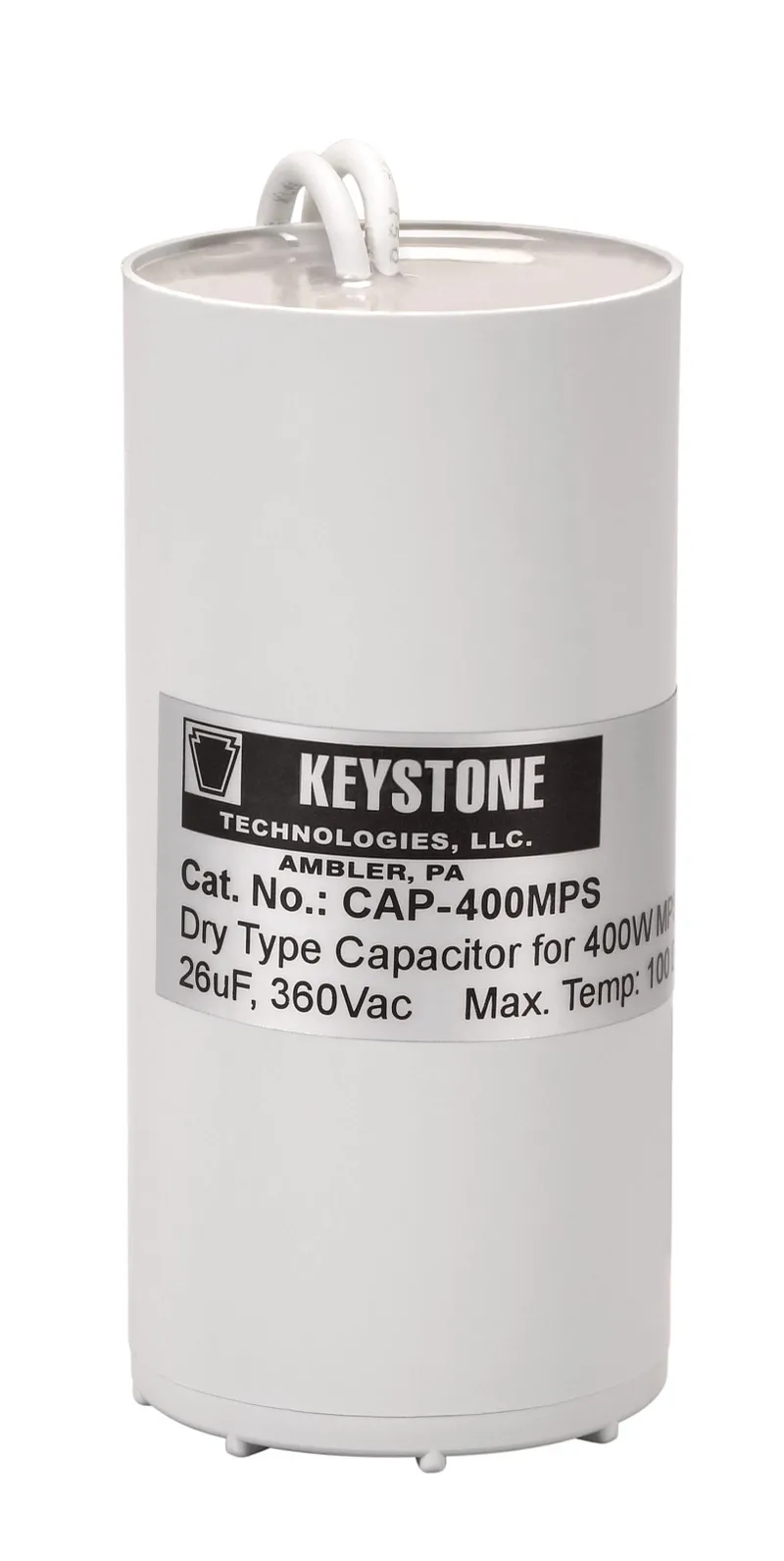 Capacitor for 400W Pulse Start MH, 26uF, 330V, Dry Film