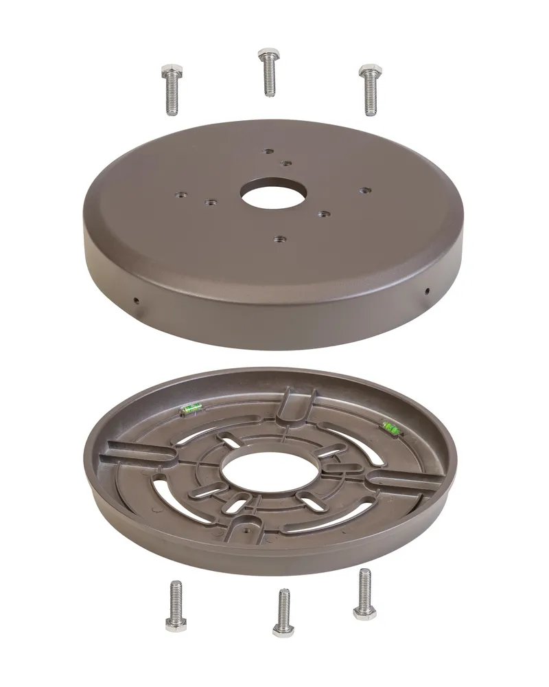 Retrofit plate. Includes adaptor and cover. Bronze. Used with legacy 8in bollards