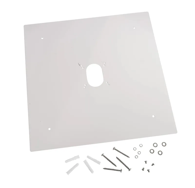 Mount back plate for canopy fixtures, white Included hardware for each fixture