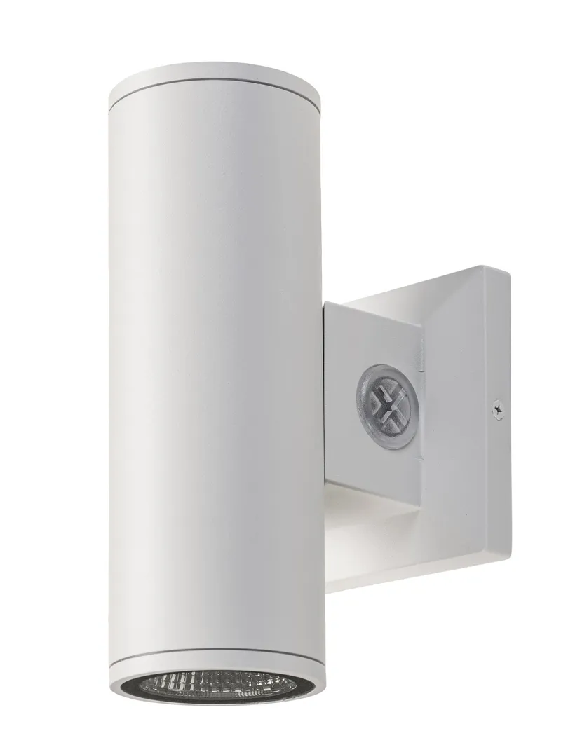 3in wall mount cylinder. Power Select 10/8/6W. Color Select 30/40/50K. Built-in photocell. 120-277V input. Direct and indirect optional. Includes 25deg, 40deg, and 60deg reflectors. White