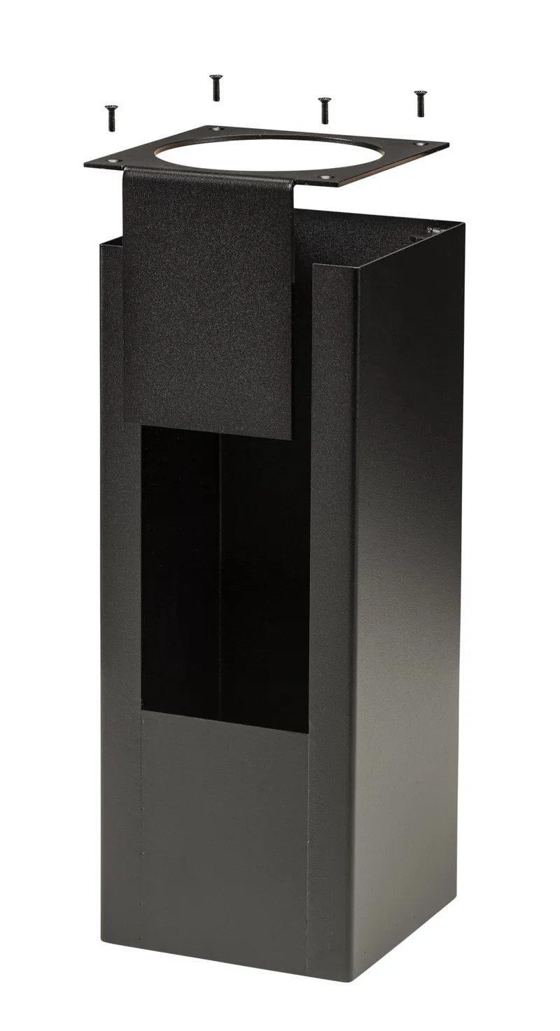 Square shell. Black. Used on 3in wall mount cylinders