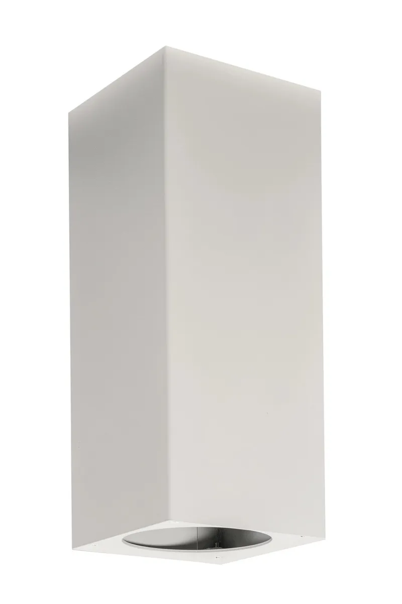 Square shell. White. Used on 6in wall mount cylinders