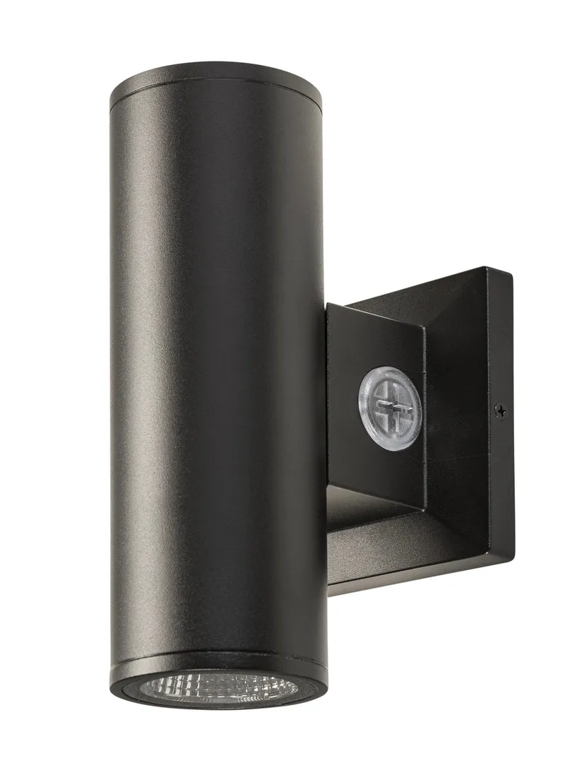 3in wall mount cylinder. Power Select 10/8/6W. Color Select 30/40/50K. Built-in photocell. 120-277V input. Direct and indirect optional. Includes 25deg, 40deg, and 60deg reflectors. Black