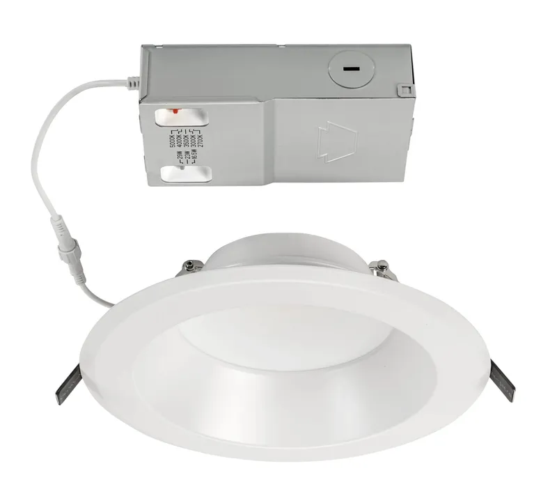 8in Circular LED Recessed Downlight feat. Power and Color Select, 29/23/16.5W, 2700/3000/3500/4000/5000K, 90CRI, 120-277V Input, 0-10V Dimming, Remote Driver
