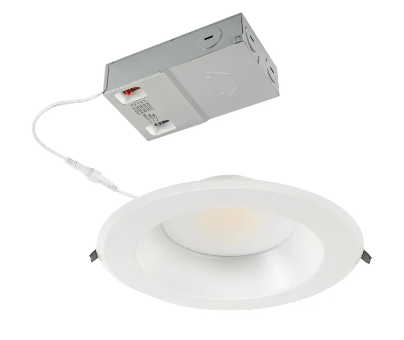 10in Circular LED Recessed Downlight feat. Power and Color Select, 37.5/29.5/21W, 2700/3000/3500/4000/5000K, 90CRI, 120-277V Input, 0-10V Dimming, Remote Driver