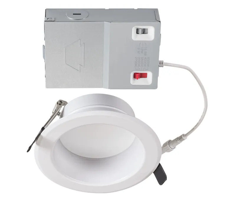 6in Circular LED Recessed Downlight feat. Power and Color Select, 18.5/13/9W, 2700/3000/3500/4000/5000K, 90CRI, 120-277V Input, 0-10V Dimming, Remote Driver