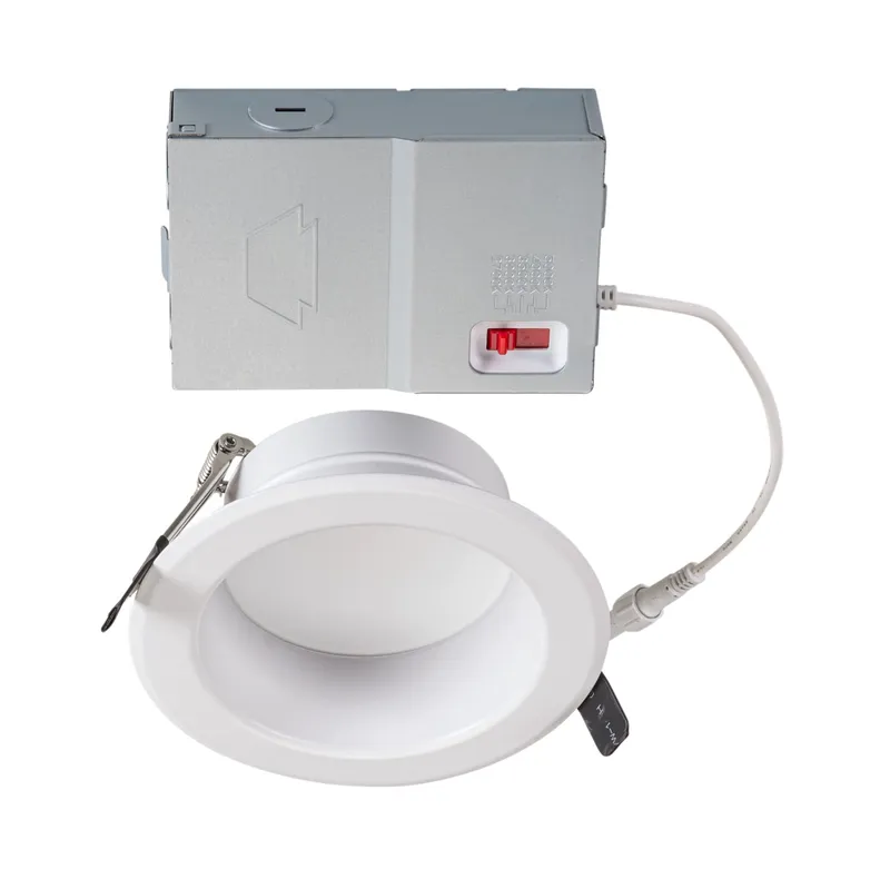 6in Circular LED Recessed Downlight feat. Color Select, 13W, 2700/3000/3500/4000/5000K, 90CRI, 120V Input, Phase Dimming, Remote Driver
