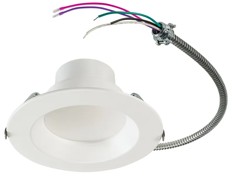 10in Circular LED Commercial Downlight feat. Power Select and Color Select | 38/32/28/24/20W | 120-277V Input | 2700/3000/3500/4000/5000K | 90CRI | Combination Dimming (Forward Phase (TRIAC) Reverse Phase (ELV) & 0-10V)