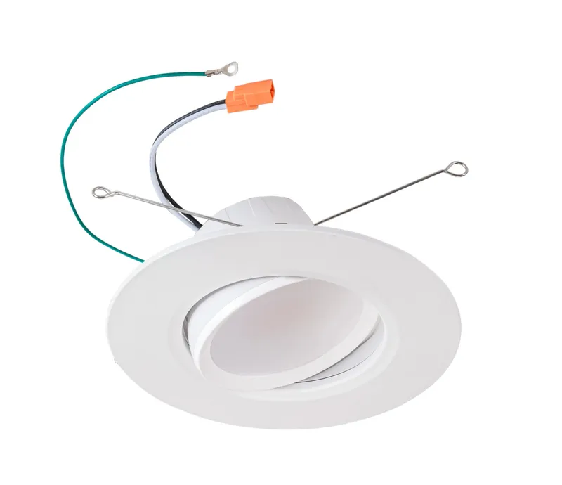 6in Circular LED Residential Retrofit Gimbal feat. Color Select, 120V Input, 11W, 2700/3000/3500/4000/5000K, 90CRI, TRIAC Dimming, E26 Adapter Included