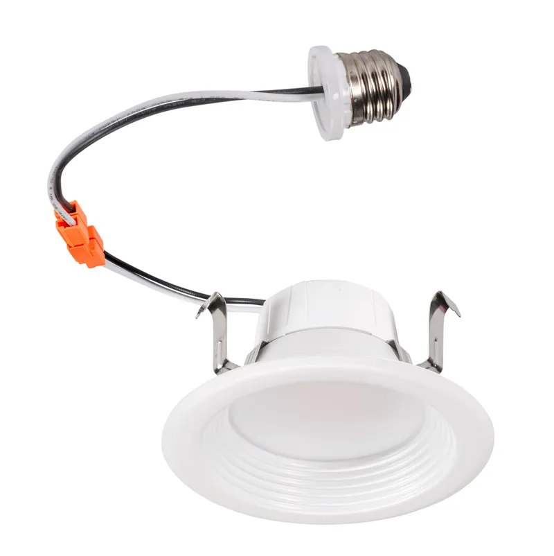 4in Baffled Circular LED Residential Retrofit feat. Color Select, 120V Input, 8W, 2700/3000/3500/4000/5000K, 90CRI, TRIAC Dimming, E26 Adapter Included