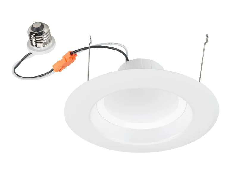 6in Circular LED Residential Retrofit feat. Color Select, 120V Input, 8W, 2700/3000/3500/4000/5000K, 90CRI, TRIAC Dimming, E26 Adapter Included