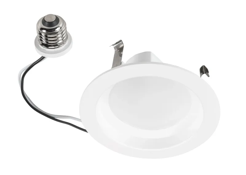 4in Circular LED Residential Retrofit, 120V Input, 6W, 3000K, 80CRI, TRIAC Dimming, Contractor Series, E26 Adapter Included