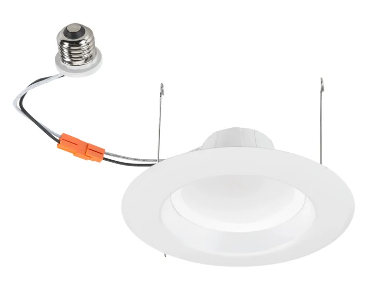 6in Circular LED Residential Retrofit feat. Color Select, 120V Input, 10.5W, 2700/3000/3500/4000/5000K, 90CRI, TRIAC Dimming, E26 Adapter Included