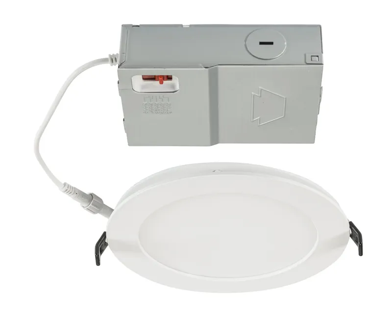 6in Circular LED Slim Wafer Downlight feat. Color Select, 13W, 2700/3000/3500/4000/5000K, 90CRI, 120V Input, Phase Dimming, Remote Driver