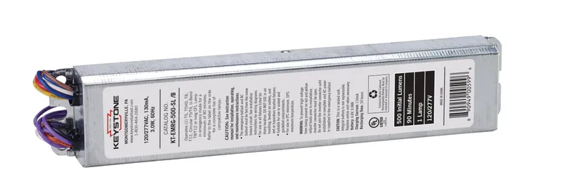 Emergency Ballast: 500 Lumen, T8/T12, Slim Case