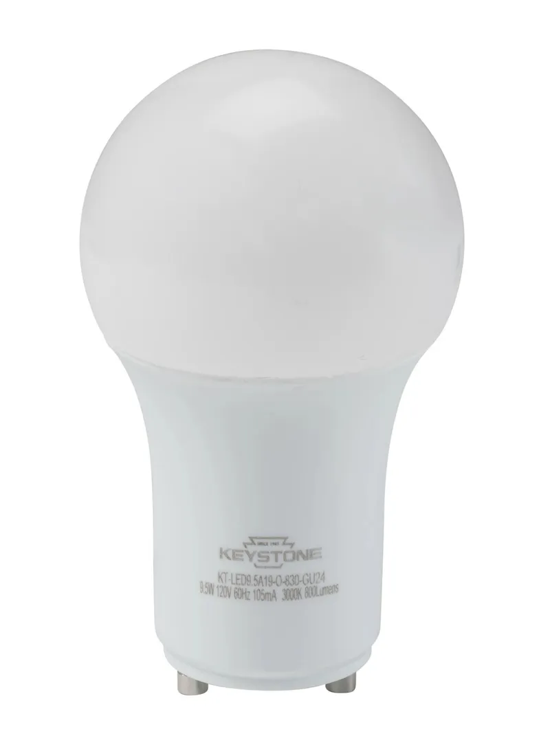 A19 Omni-Directional Bulb, 60W Equivalent, GU24 Base, 2700K, 80 CRI, Generation 2