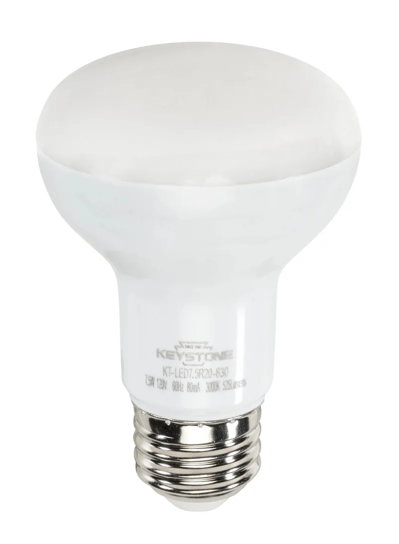 R20 Flood, 50W Equivalent, 120 Deg Beam Angle, E26 Medium base, 5000K, 80 CRI