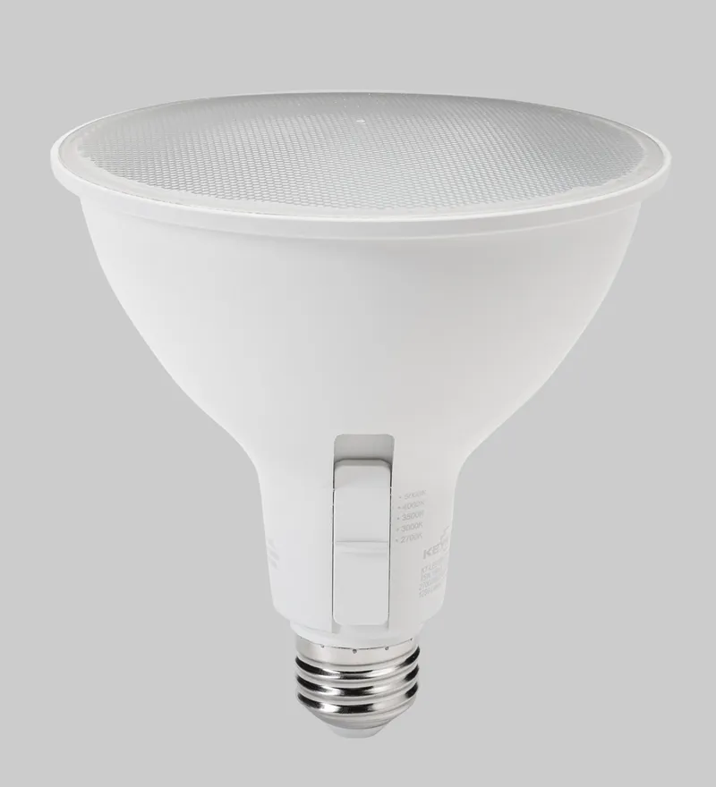 15W PAR38 Flood | 120W equivalent | 40 deg beam angle | E26 medium base | Color Select 27/30/35/40/50K | 120V input | 90 CRI | Generation 4