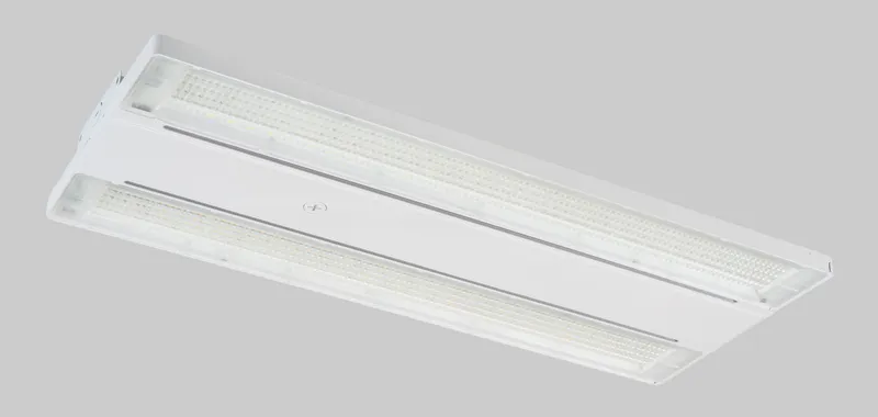 400W Power Select & Color Select Die Cast High Bay with Optic Swap Gen 3 | 400/350/320W |4000/5000K | Includes multi-function lens, Standard 90 deg or Aisle Lens 45 x 110 deg | 3ft H series body | 120-277V Input | Frosted Lens | 80+ CRI |0-10V Dimmable |