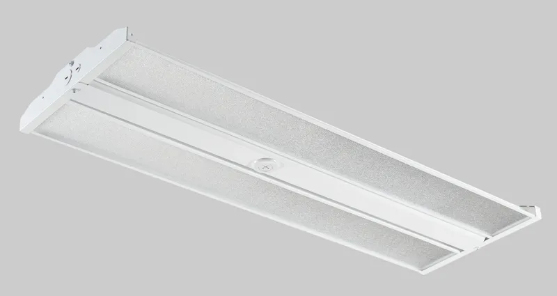 210W LED High Bay Gen 3 | 3ft Long | 120-277V Input | Frosted Lens | 5000K | 80+ CRI |90 deg lens |0-10V Dimmable | Built-in sensor receptacle