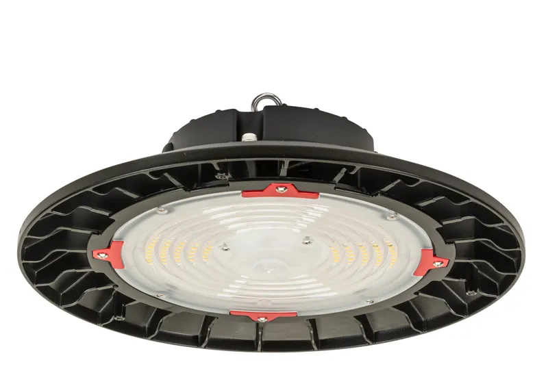 Round Highbay Fixture. 200W, 120-277V Input, 4000K, 0-10V Dimming. Built in sensor receptacle
