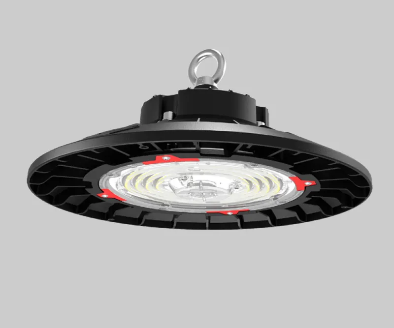 Round Highbay Fixture. 150W, 120-277V Input, 5000K, 0-10V Dimming. Built in sensor receptacle