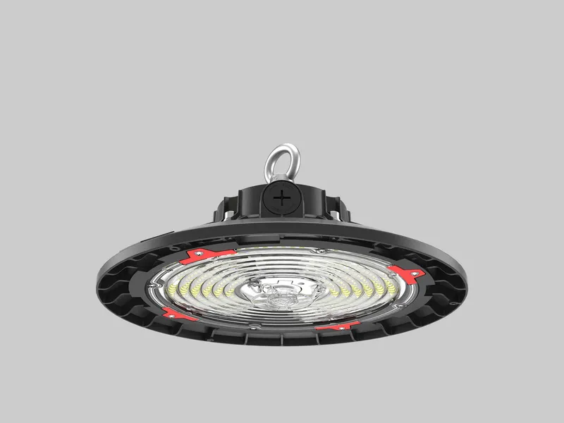 100W Power & Color Selectable Round Highbay Gen 2 |100W/70W/50W | 90 deg lens | 11-inch diameter |120-277V | 3000K/4000K/5000K | 0-10V Dimming | Built-in sensor receptacle | Standard black housing | J-Hook Included