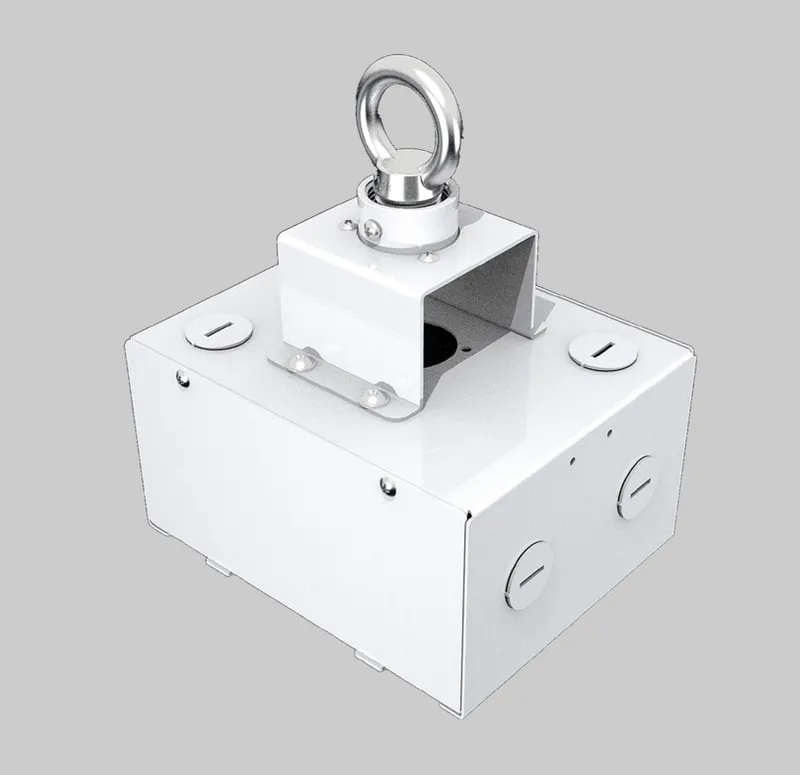 Junction box optimized for pole pendant application for KT-RHLED /G2 fixtures. White.