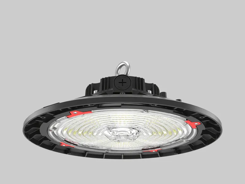 200W Power & Color Selectable Round Highbay Gen 2 |200W/150W/100W | 90 deg lens | 12-inch diameter |120-277V | 3000K/4000K/5000K | 0-10V Dimming | Built-in sensor receptacle | Standard black housing | J-Hook Included