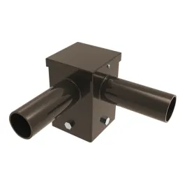 Keystone Dual Horizontal 90º Pole Mount Top Tenon Adapter for 4" Square Poles