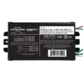 Keystone Ballast for UV-C Germicidal Lamps - 1 or 2 Lamps - 150mA Output - 120-277V