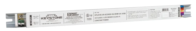 Programmable Constant Current LED Driver, 85W, 860-2600mA Output, 120-277V Input, 0-10V Dimming, Programmable via Smart Current software, Integrated USB-C Port