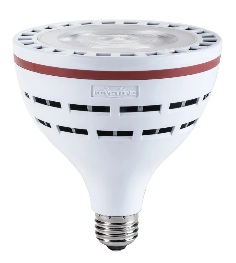 Commercial PAR38 LED lamp, 18W, E26 base, 5000K, 120-277V Input, Narrow Flood